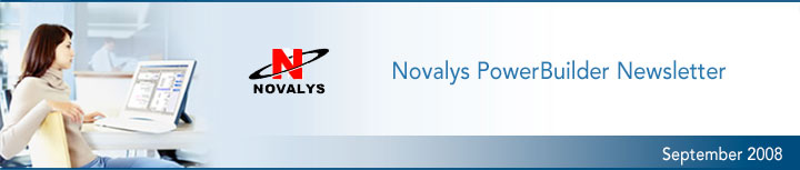 Novalys PowerBuilder Newsletter - September 2008