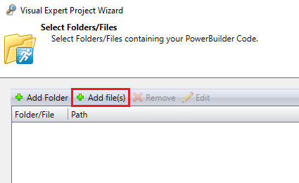Add PowerBuilder Files