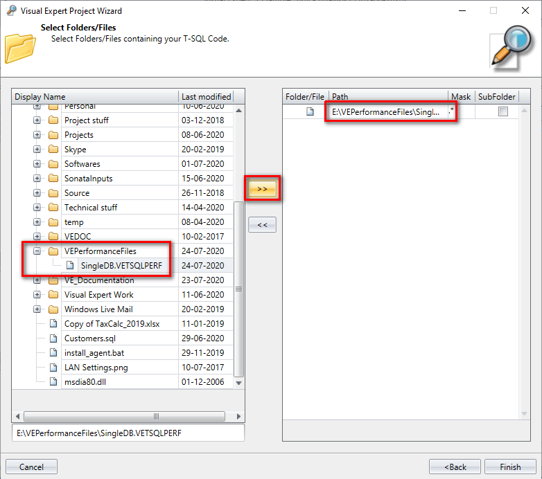 Añadir el archivo de datos de rendimiento del servidor SQL