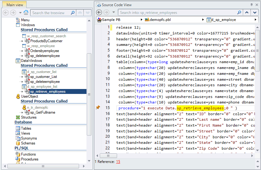 Find external references in your PowerBuilder code