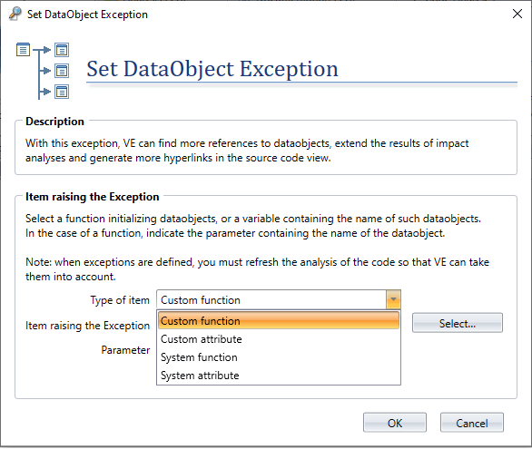 Enter Details for DataObject Exception