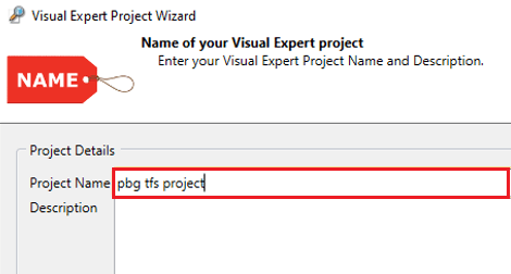Enter a new project name