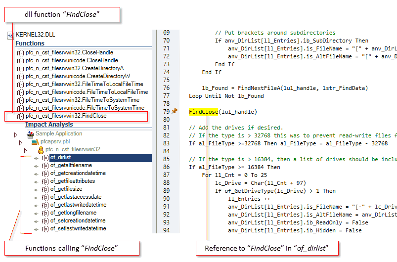 Encuentra las dependencias DLL de las aplicaciones PowerBuilder