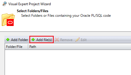 Add Oracle files to analyze