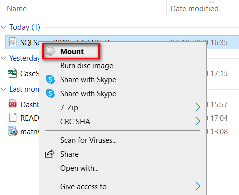 Access ISO Package Files