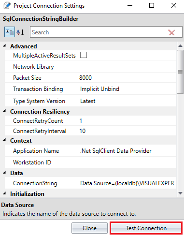 Change Project Connection Settings