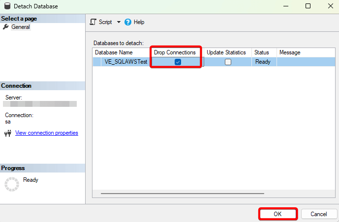 Check Drop Connections