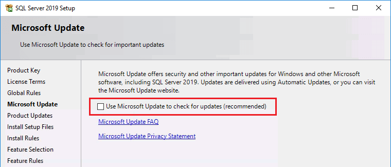 Check for Microsoft Updates