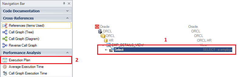 get execution plan for Oracle PL/SQL query from performance tab