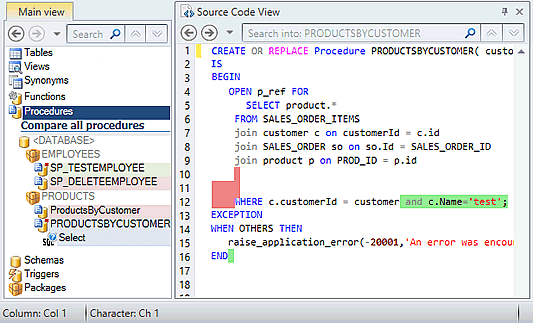 Comparaison de Code Oracle