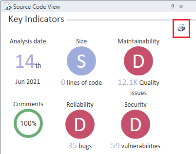 Export Code Inspection Results from Dashboard