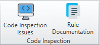 Code Inspection Tab in Ribbon Menu