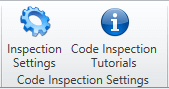 Code Inspection Settings Tab in Ribbon Menu