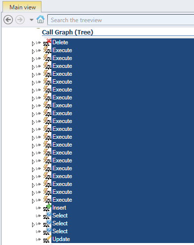Automatically Collapsed Call Tree Branches