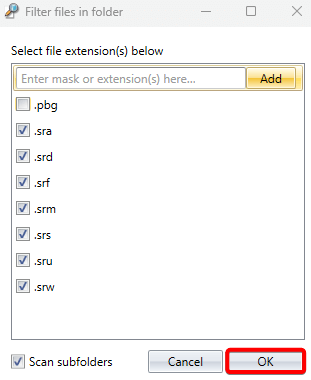 Configure PBL File Extensions
