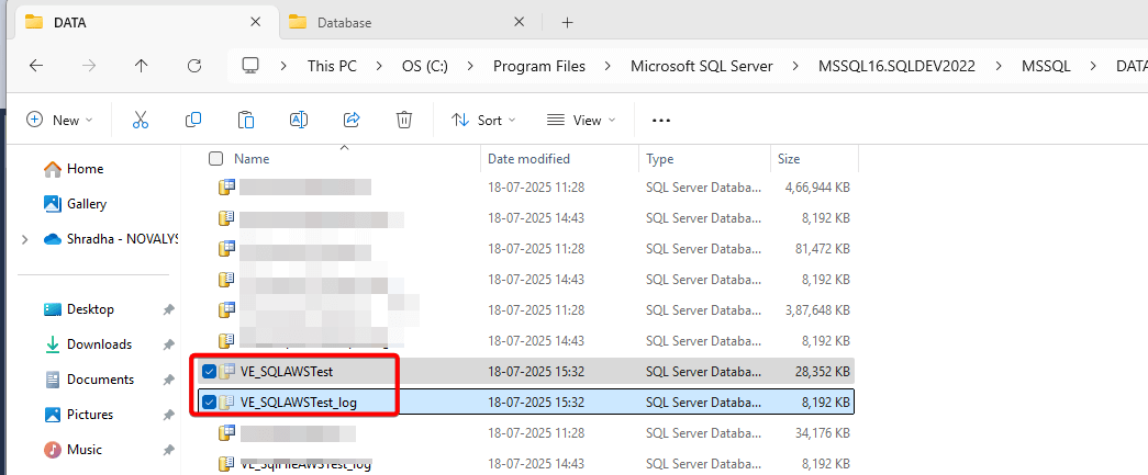 Create New Folder to move SQL Files