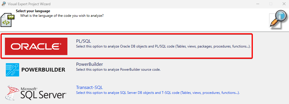 Create a new Oracle Project