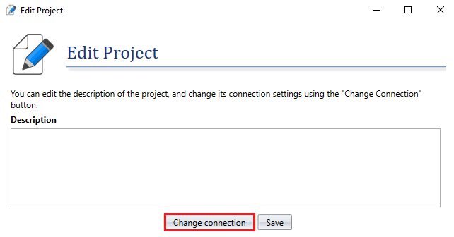Edit Projection Connection Settings