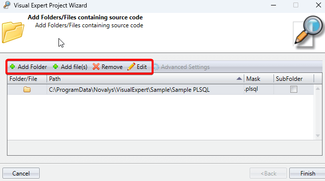 Edit Source Code - Folder Type