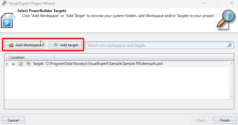 Edit Source Code - Add New PowerBuilder Target