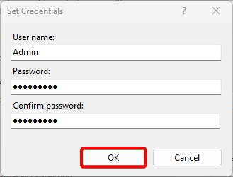 Enter your credentials