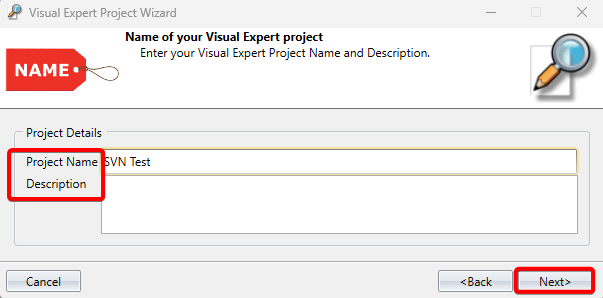 Enter project information
