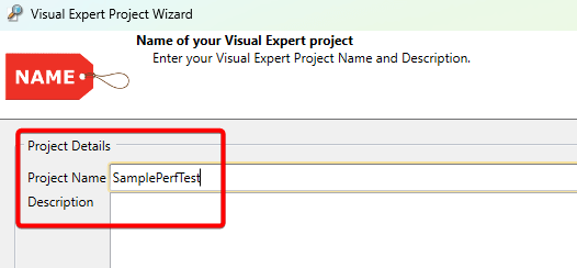 Enter oracle project name and details