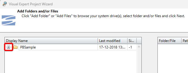 Expand to add all folders