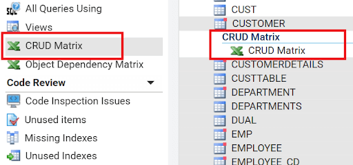 Générer matrice CRUD