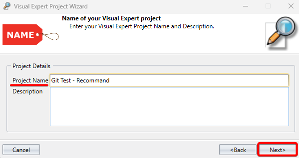 Enter project name & description