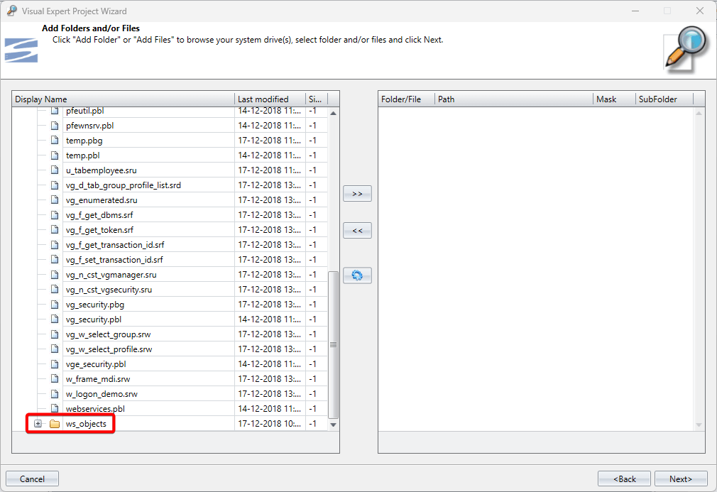 Locate ws objects folder