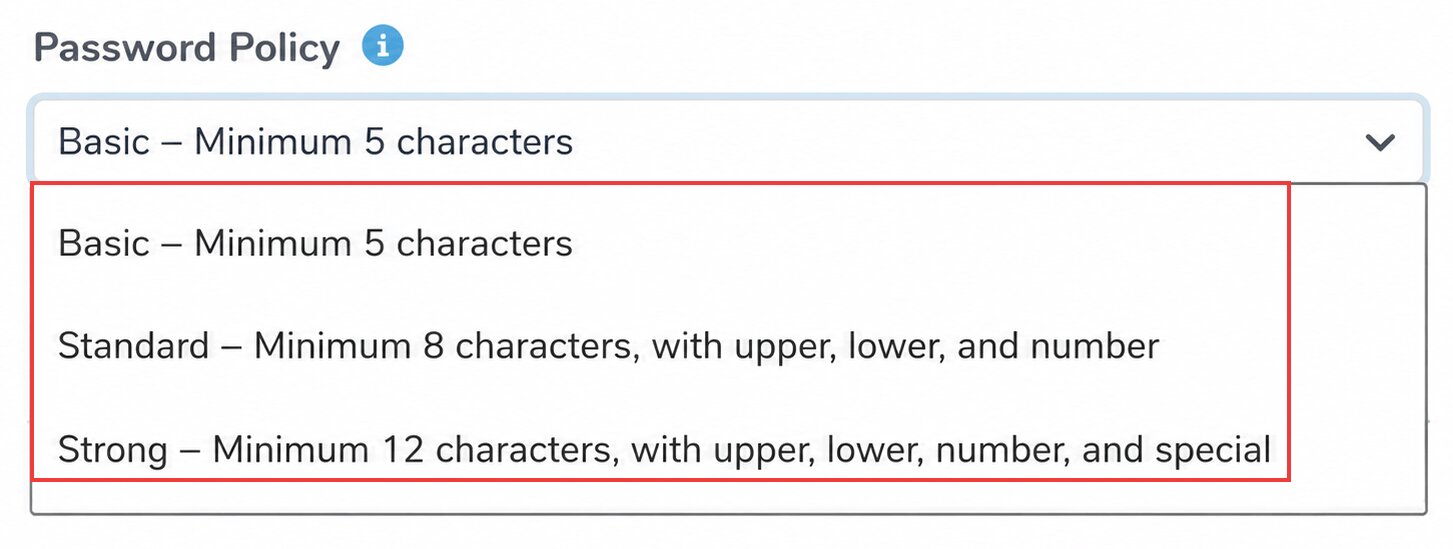 Password Policy Levels