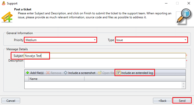 Set Issue Type and Priority for Support Ticket