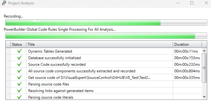 PBLs analysis begins automatically
