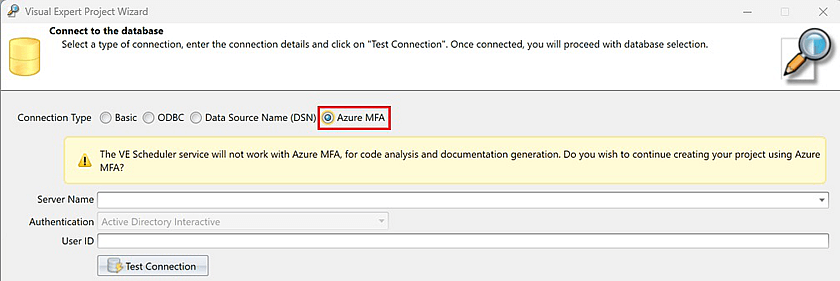 Select Azure MFA Connection Type
