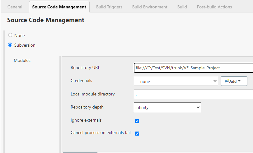 Add code to Jenkins from your SCM