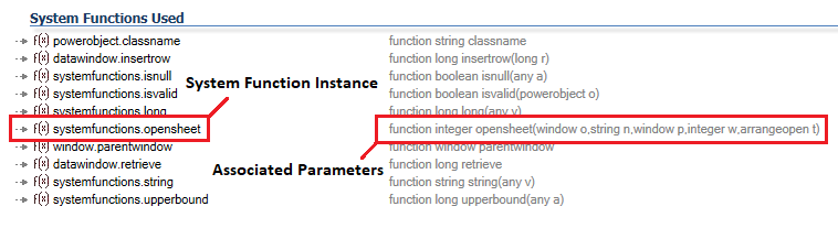 system function parameters