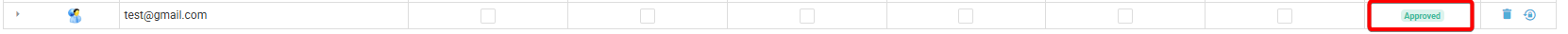 User Approved Status
