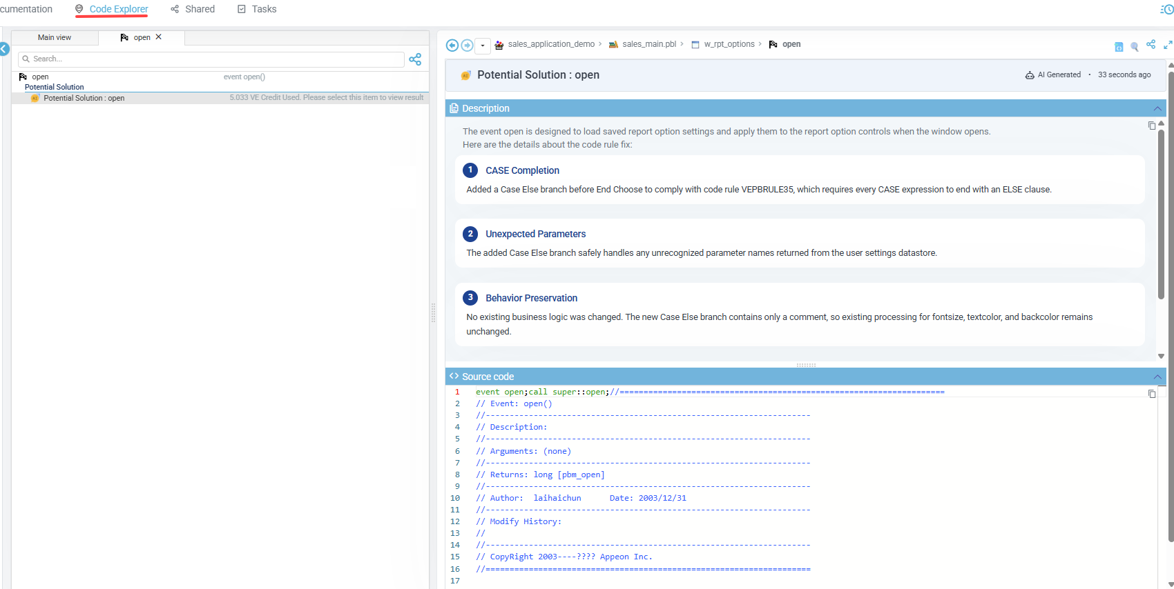 Fixing defects