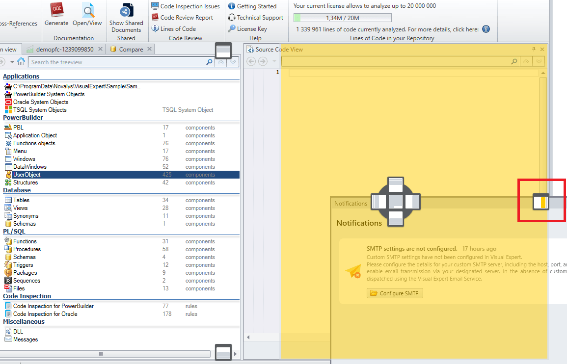 VE Desktop – Docking the notification panel