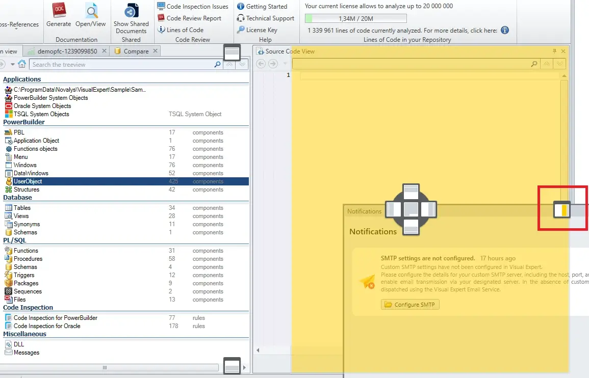 VE Desktop – Docking the notification panel
