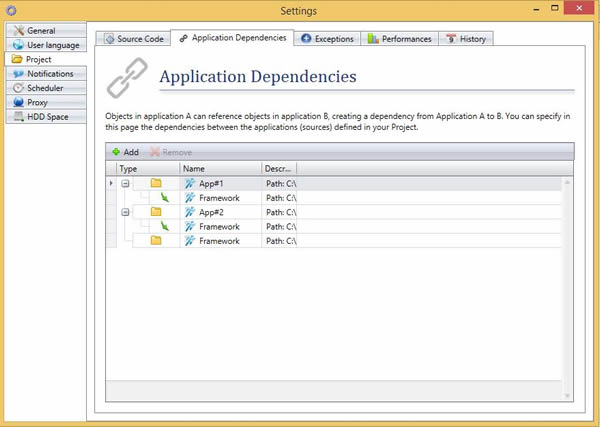 Visual Expert Application Dependencies