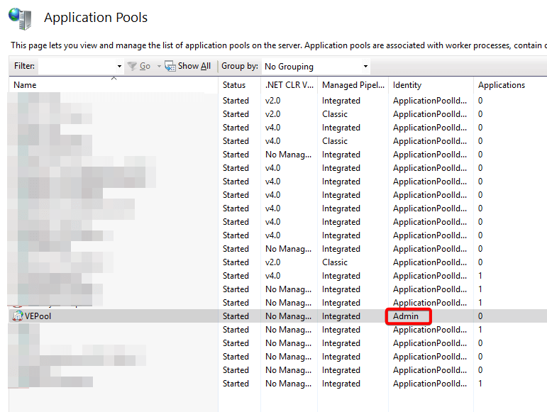 Verify updated identity on application dashboard